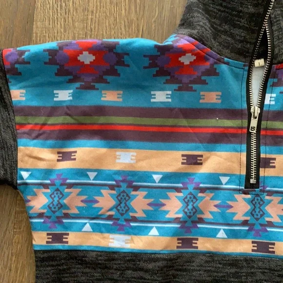 Aztec 1/4 Zip pullover - Picture 2 of 2